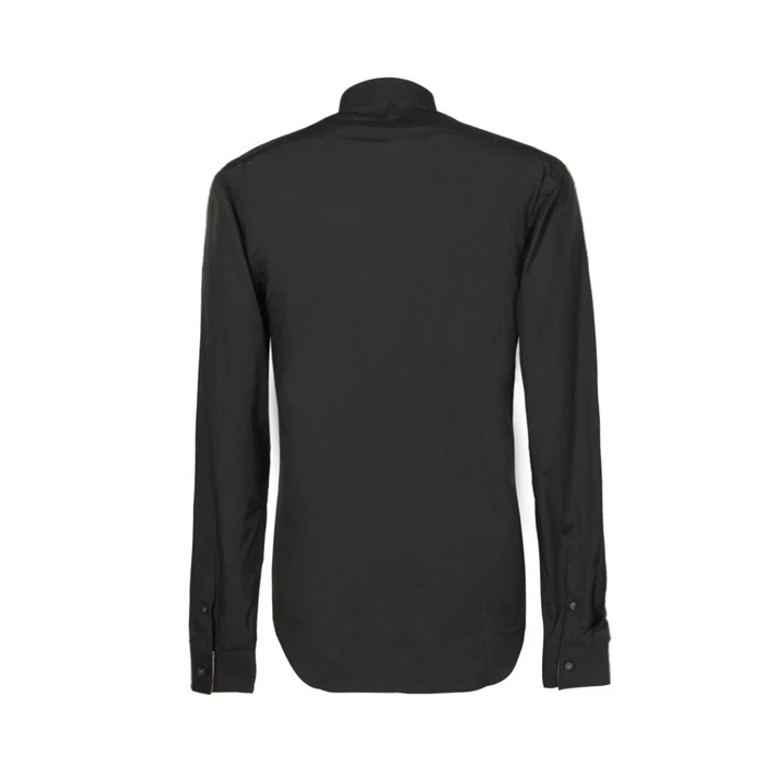 商品Burberry|Burberry 博柏利 男士黑色翻领长袖衬衫 3773813,价格¥840,第14张图片详细描述