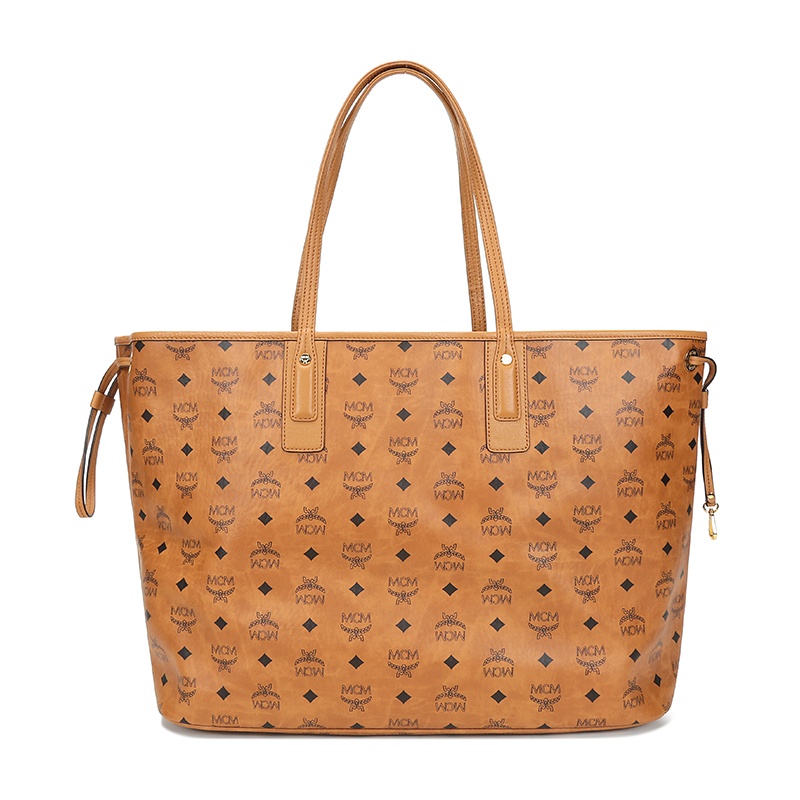 商品[国内直发] MCM|MCM Liz Visetos 老花满印 帆布 子母包托特包Tote包购物袋单肩包手提包 女款 干邑色/黑色,价格¥2950,第6张图片详细描述