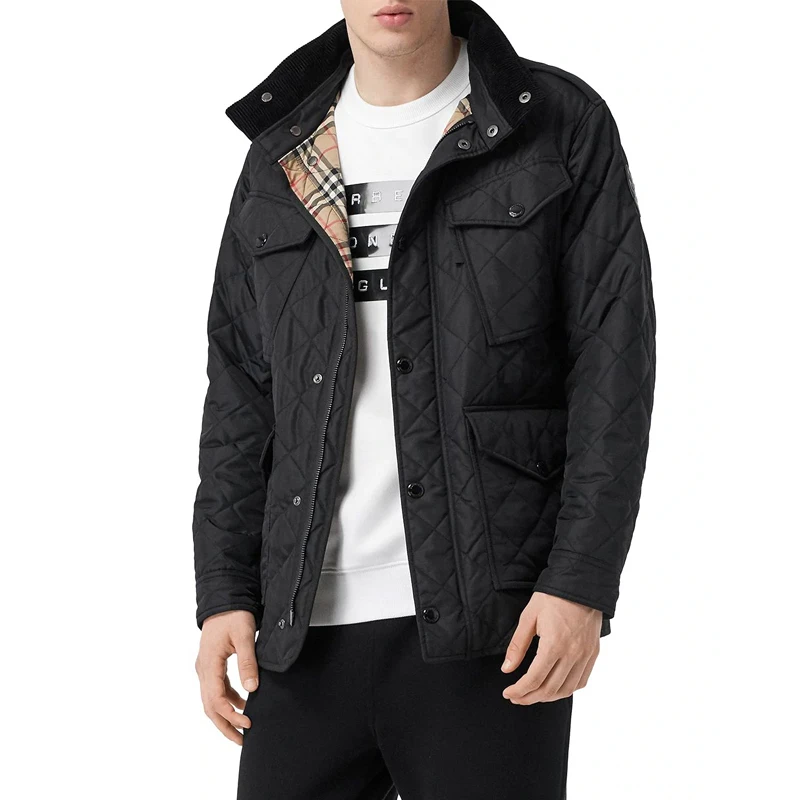 商品[国内直发] Burberry|Burberry 博柏利 男士黑色聚酰胺外套 8019139,价格¥7112,第5张图片详细描述