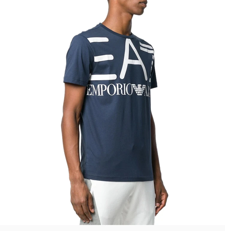 商品Emporio Armani|Emporio Armani 安普里奥 阿玛尼 EA7男士短袖T恤深蓝色 3GPT06-J02Z-1554,价格¥365,第4张图片详细描述