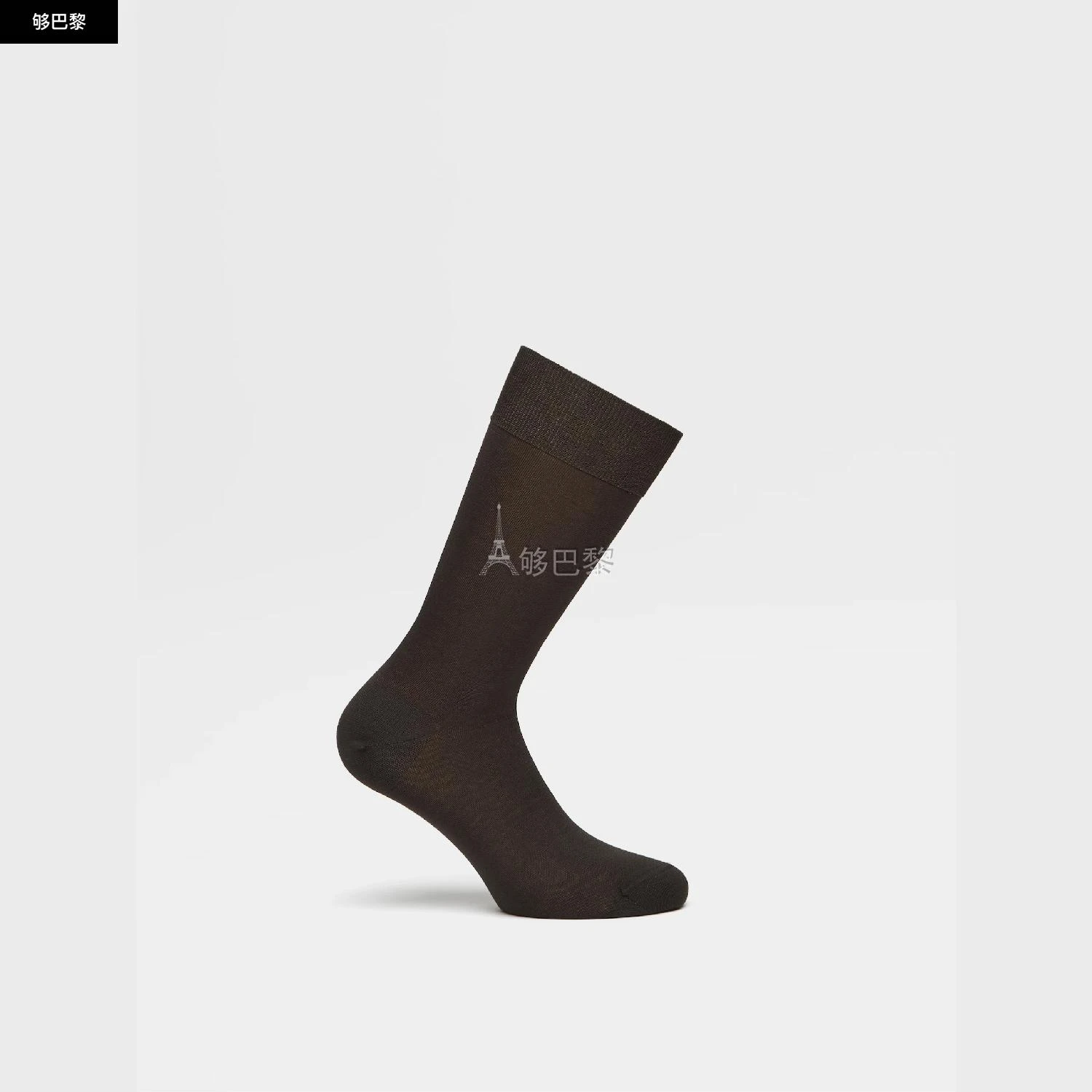 商品Zegna|包邮包税【预售7天发货】 ZEGNA杰尼亚 23秋冬 男士 袜子 Dark Grey Cotton Socks N4V40-011-022,价格¥468,第6张图片详细描述