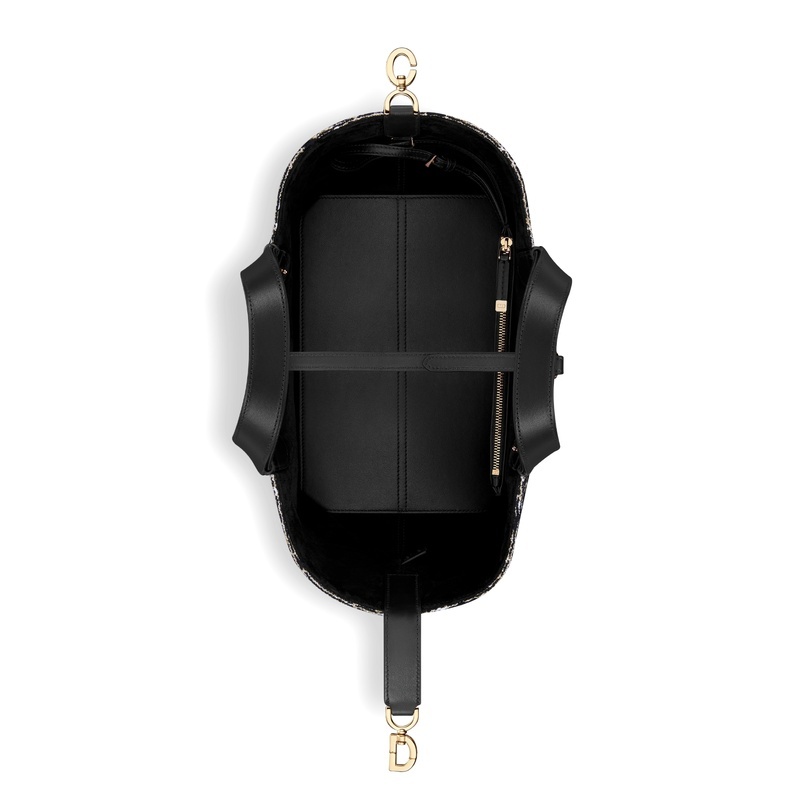 商品Dior|迪奥 Toujours系列女士黑色呢子手提包 M2821ODIO_M197,价格¥28004,第6张图片详细描述