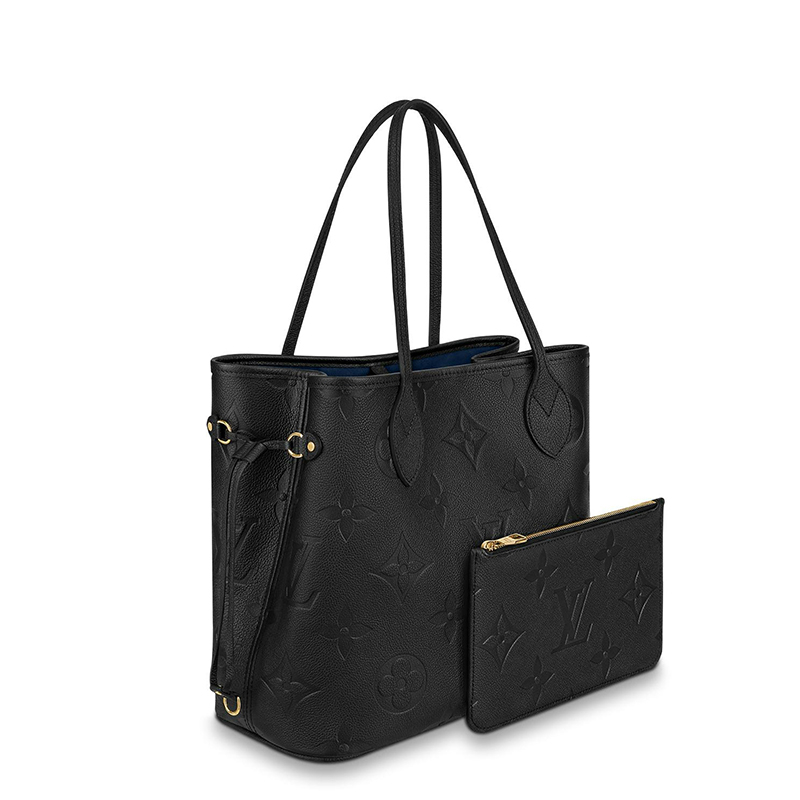 商品Louis Vuitton|预售十天 Louis Vuitton/路易威登 22春夏新款NEVERFULL系列 女士中号黑色老花压纹牛皮金扣配可拆卸小袋单肩斜跨手提托特包M45685,价格¥18242,第3张图片详细描述