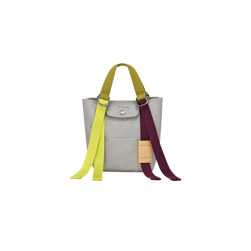 商品Longchamp|珑骧 女士帆布暗银色五金按扣开合饰有可调彩色节肩带迷你托特包（6色可选）,价格¥1122,第15张图片详细描述