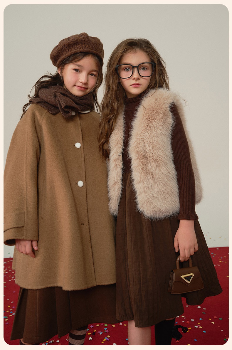商品[国内直发] GLENVINTEN|格岚云顿英国品牌高端系列女童仿灵狐毛马甲2023冬季新款中大童儿童洋气保暖毛毛皮草外套,价格¥266,第13张图片详细描述