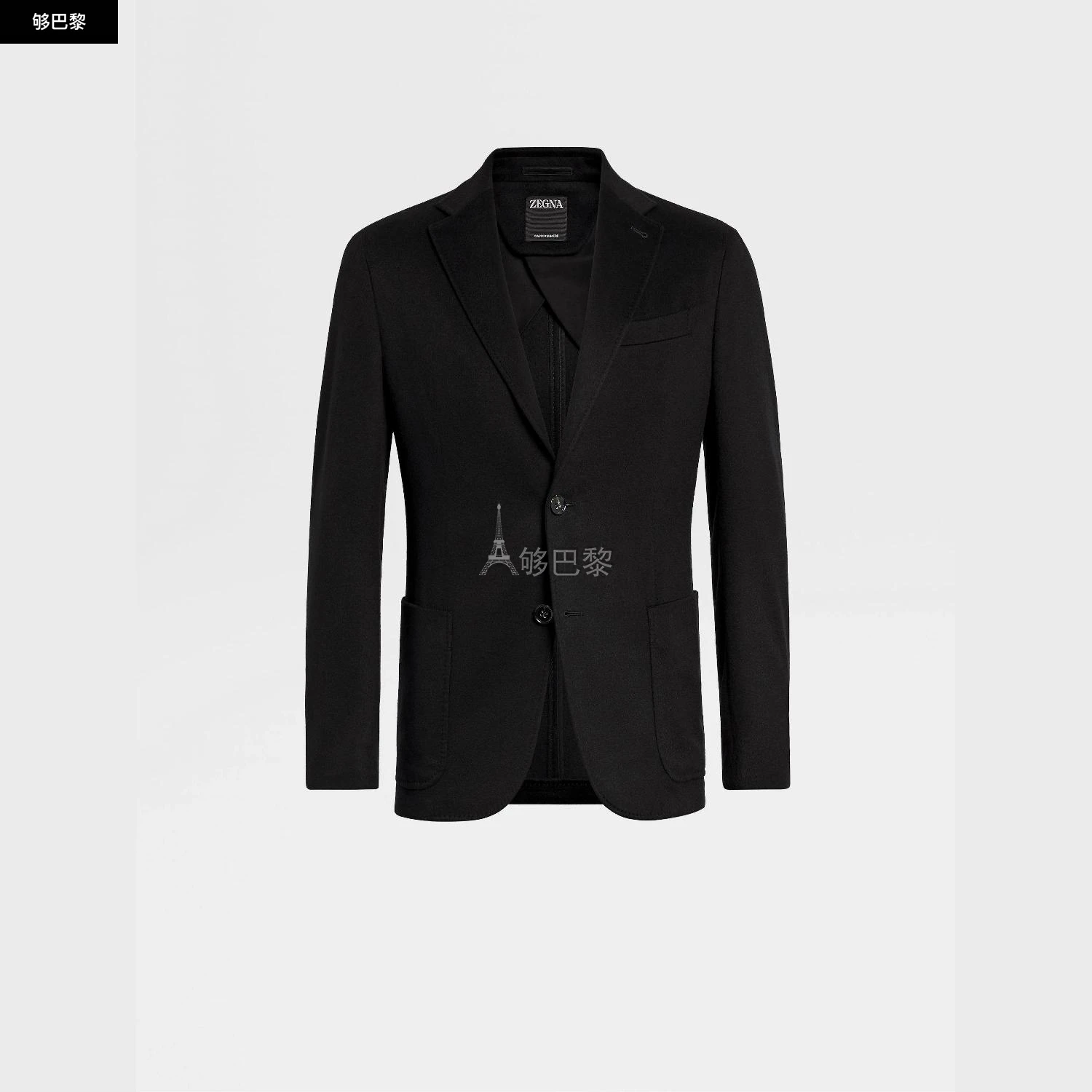 商品Zegna|【预售】 杰尼亚 24秋冬 男士 西服外套 Black Oasi Cashmere Shirt Jacket UAC46-SDF-200,价格¥43358,第2张图片详细描述