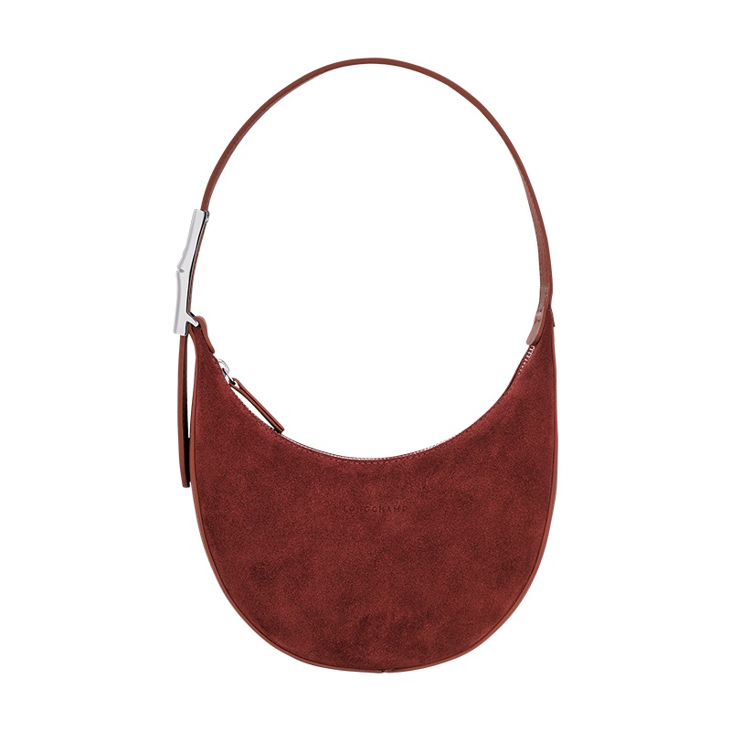 商品Longchamp|珑骧 ROSEAU女士中号绒面牛皮单肩腋下包（3色可选）,价格¥3924,第2张图片详细描述