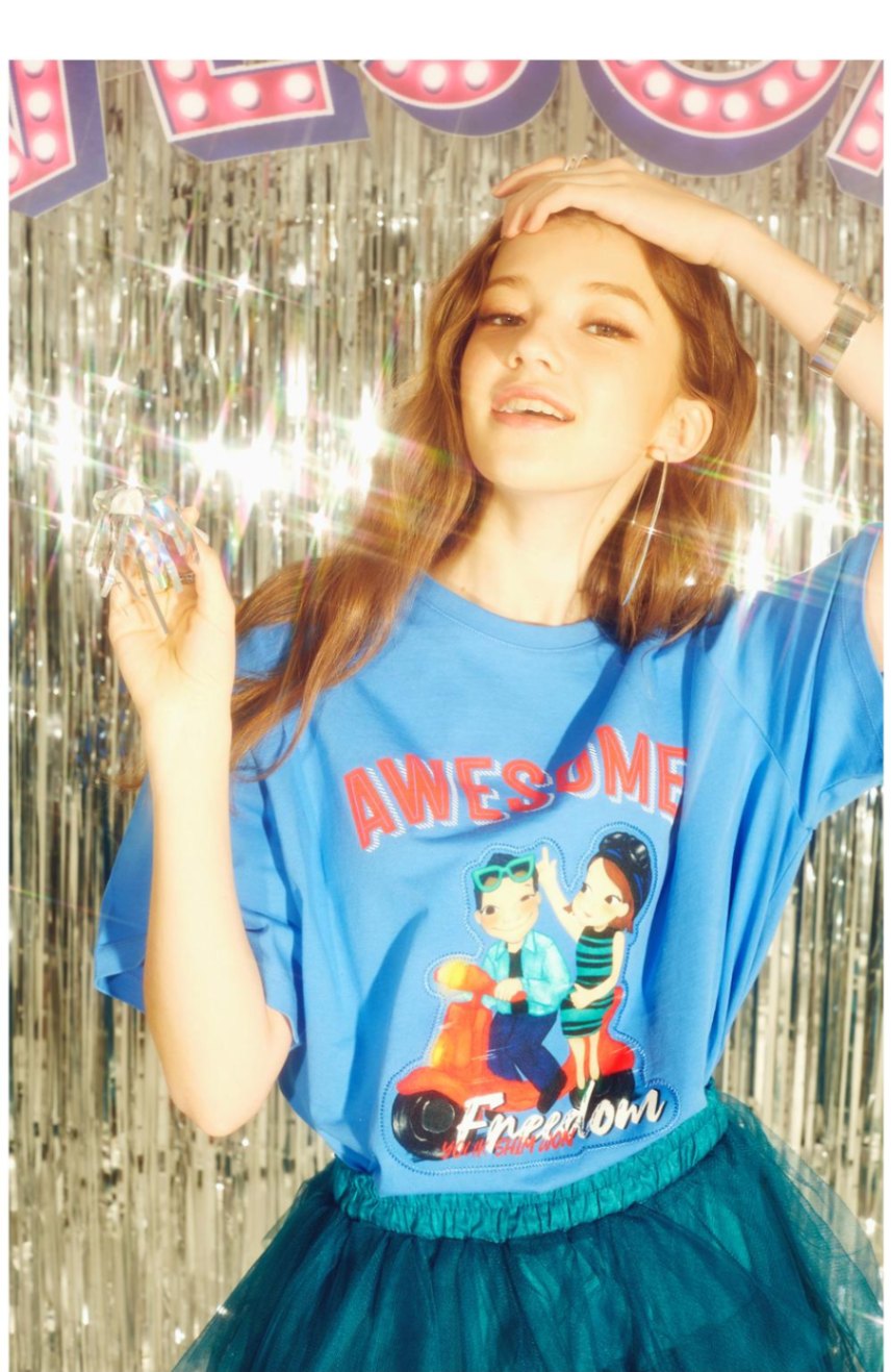 商品YOUK SHIM WON|【夏季特价|包邮包税】陆心媛 可爱少女风 AWSOME FREEDOM 小车系列 SPEEDING T 均码 三色可选,价格¥155,第7张图片详细描述