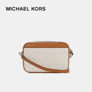 商品[国内直发] Michael Kors|MK 女包 送女友礼物 迈克·科尔斯 MICHAEL KORS JET SET CHARM系列 香草拼色老花印花PVC大号相机包 32H9GT9C9B VANILLA ACRN,价格¥835,第1张图片详细描述