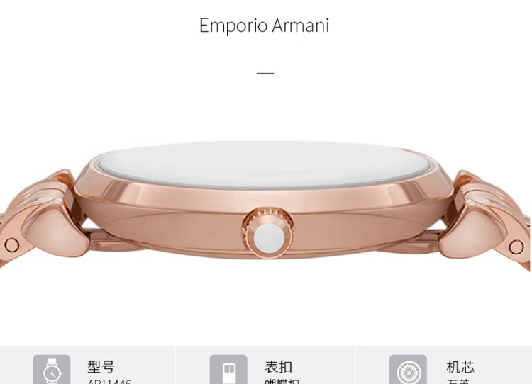 商品[国内直发] Emporio Armani|满天星系列时尚镶钻新款玫瑰金满天星AR11446,价格¥1903,第3张图片详细描述