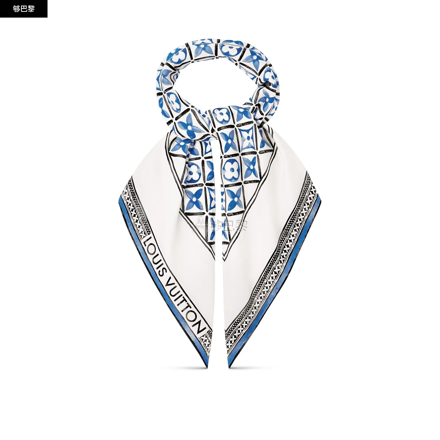 商品Louis Vuitton|【预售】 LV路易威登 25春夏 女士 围巾 MONOGRAM FLOWER TILE 90 方巾 M78981 ,价格¥5044,第2张图片详细描述