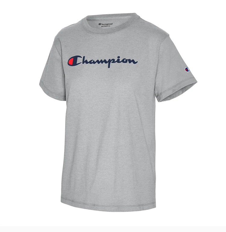 商品CHAMPION|Champion 女士灰色字母logo图案圆领短袖T恤 GT18H-Y08113-021,价格¥97,第8张图片详细描述