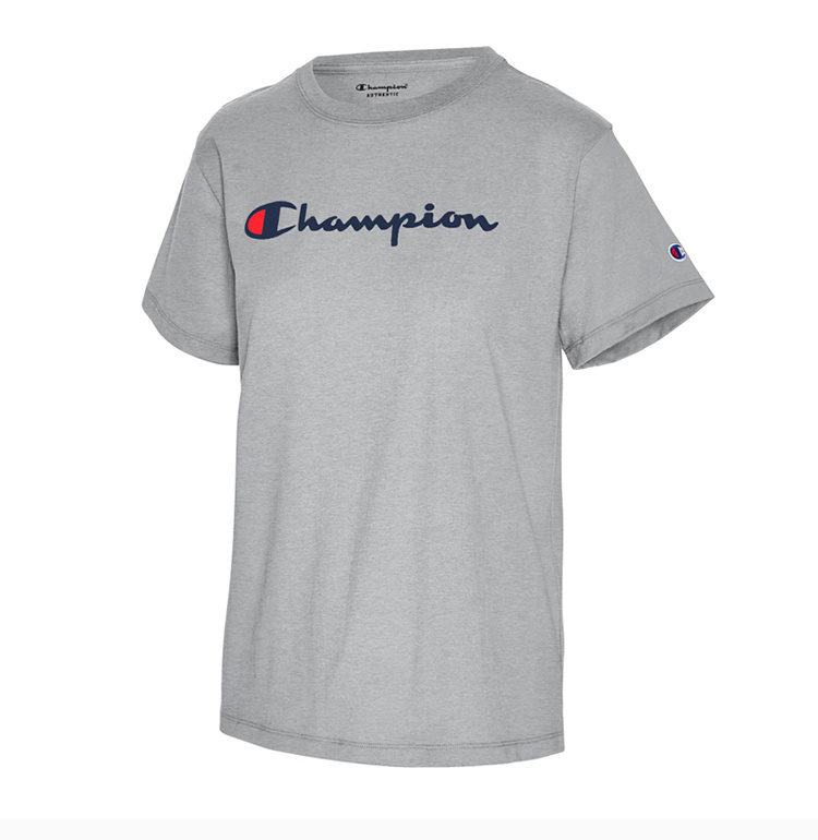 商品CHAMPION|Champion 女士灰色字母logo图案圆领短袖T恤 GT18H-Y08113-021,价格¥103,第10张图片详细描述