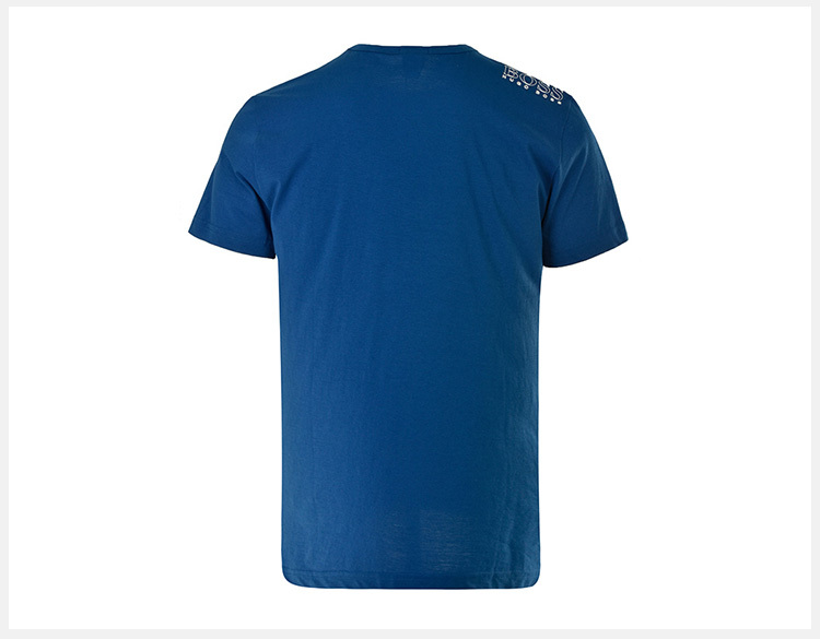 商品Hugo Boss|Hugo Boss 雨果博斯 男士蓝色纯色款棉质短袖T恤 TEE-181-6415-420,价格¥455,第6张图片详细描述