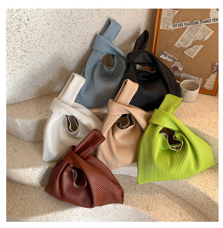 商品[国内直发] GLENVINTEN|格岚云顿迎春网红新款条纹纯色小众手提包休闲时尚大容量托特包腋下包,价格¥170,第7张图片详细描述
