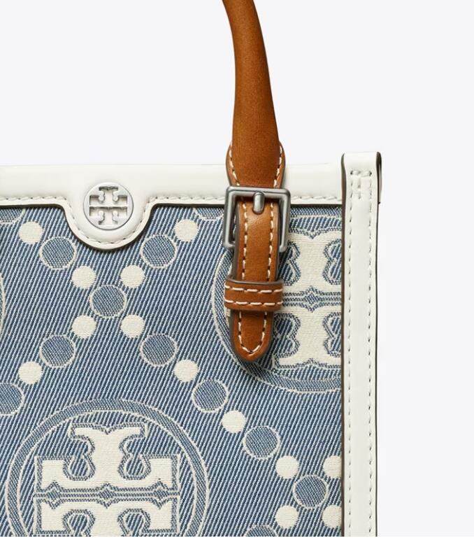 商品[国内直发] Tory Burch|托里·伯奇TORY BURCH 女士老花刺绣织物配皮托特包斜挎包 ,价格¥3385,第9张图片详细描述