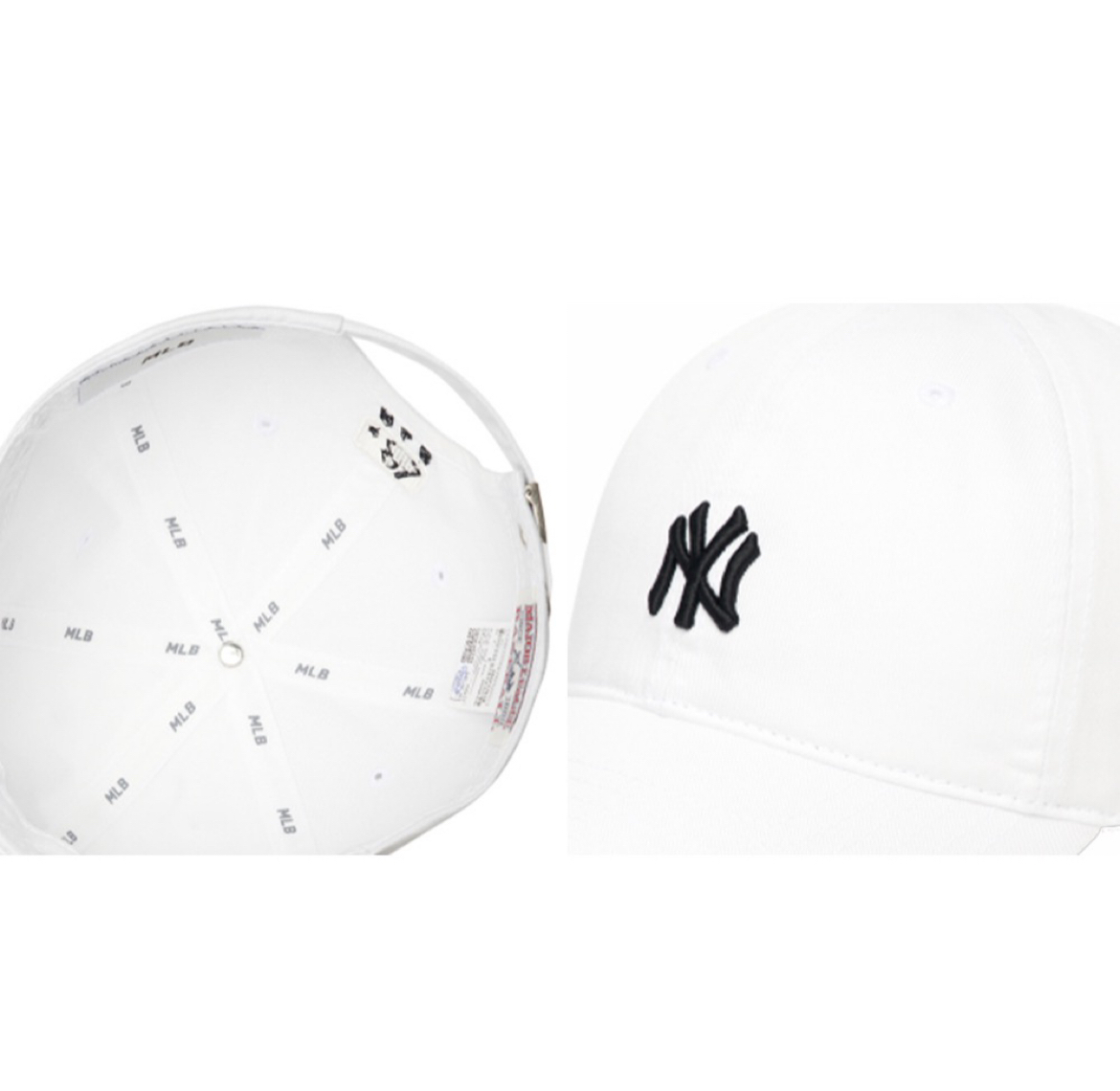商品MLB|【享贝家】MLB 字母刺绣纯色棒球帽 男女同款 白色 3ACP770-1N-K0030-50WHS,价格¥173,第9张图片详细描述