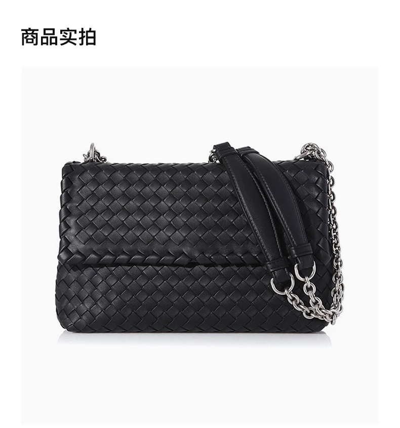 商品[国内直发] Bottega Veneta|BOTTEGA VENETA 黑色女士斜挎包 386498-VO0BG-8806,价格¥17259,第4张图片详细描述