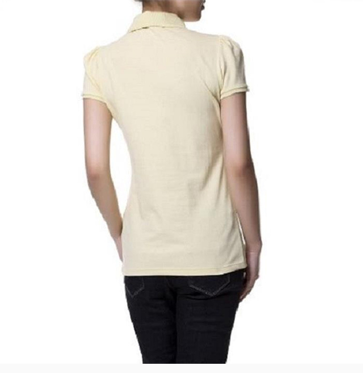 商品[国内直发] Burberry|BURBERRY 女士淡黄色短袖 Polo 衫 3933890,价格¥1333,第5张图片详细描述
