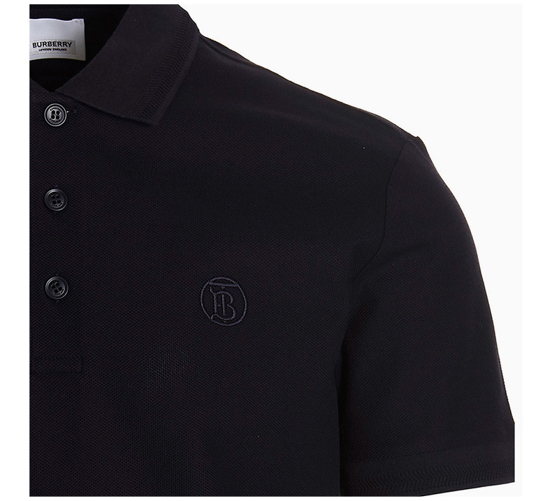 商品[国内直发] Burberry|BURBERRY 男士黑色棉质短袖POLO衫 8055227,价格¥2786,第6张图片详细描述