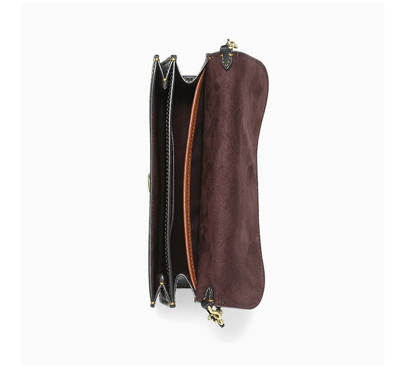 商品Coach|Coach(专柜) 女士黑色皮革金属搭扣链条单肩包 4763B4BK,价格¥1815,第6张图片详细描述