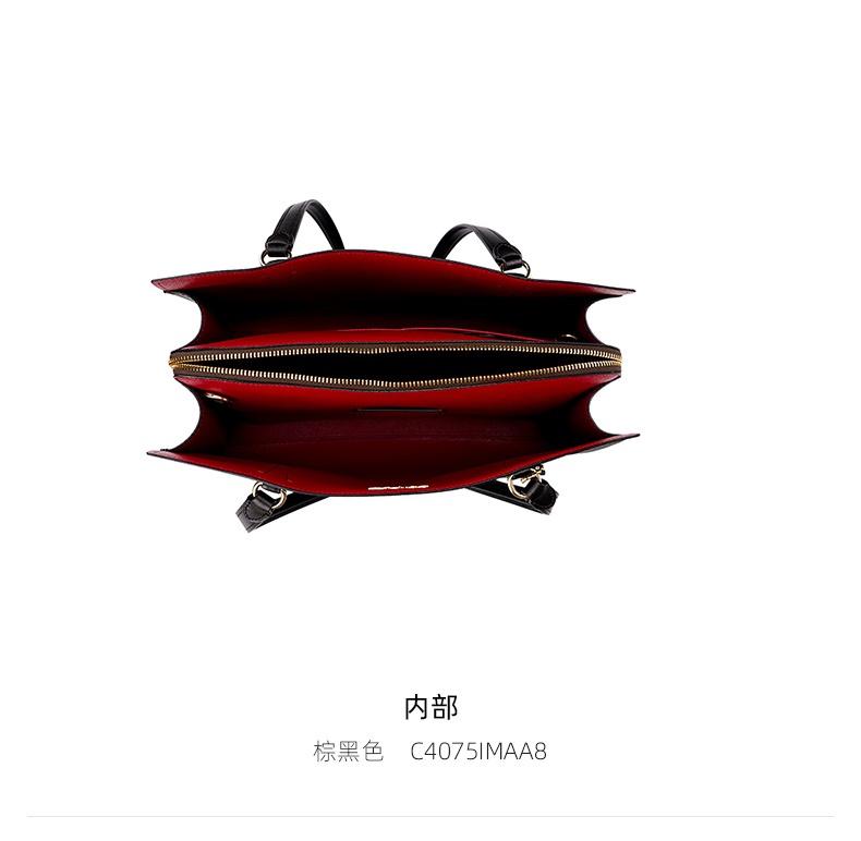 商品Coach|COACH 奥莱款女士大号PVC配皮单肩斜挎手提包C4075IMAA8,价格¥1859,第6张图片详细描述