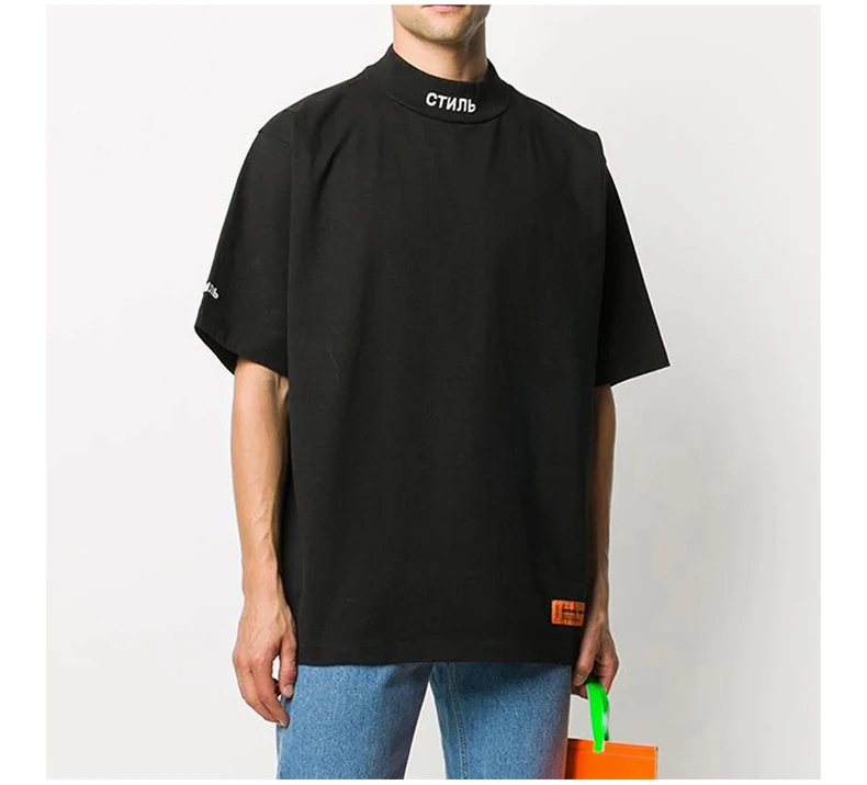 商品Heron Preston|HERON PRESTON 男士黑色棉质T恤 HMAA021F20JER001-1001,价格¥940,第7张图片详细描述