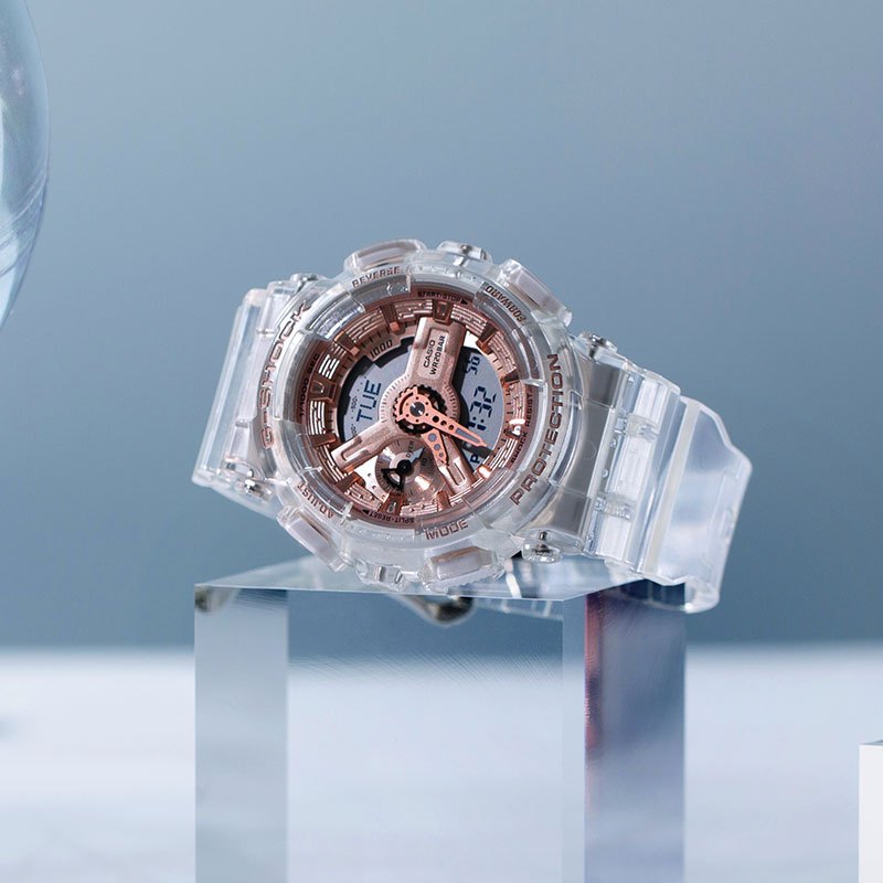 商品[国内直发] Casio|卡西欧手表历史上经典透明设计 防震 防磁 200M防水 自动LED照明 世界时间（48个城市） 秒表（1/1000秒）功能,价格¥847,第3张图片详细描述