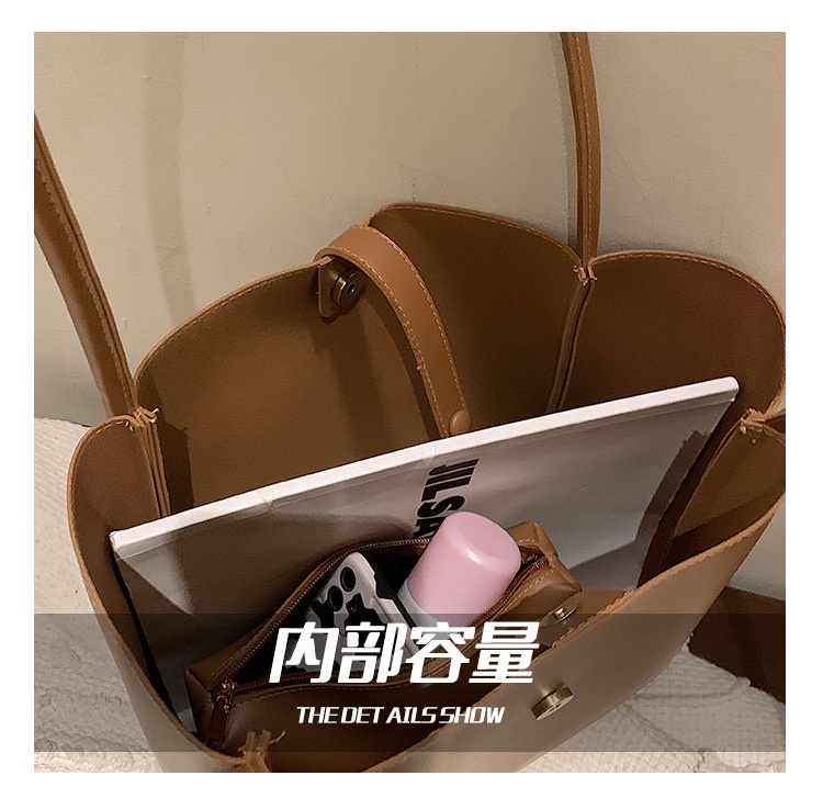 商品[国内直发] GLENVINTEN|格岚云顿复古大包包女2022秋季新款bag时尚子母包小众气质ins大容量腋下包,价格¥133,第7张图片详细描述