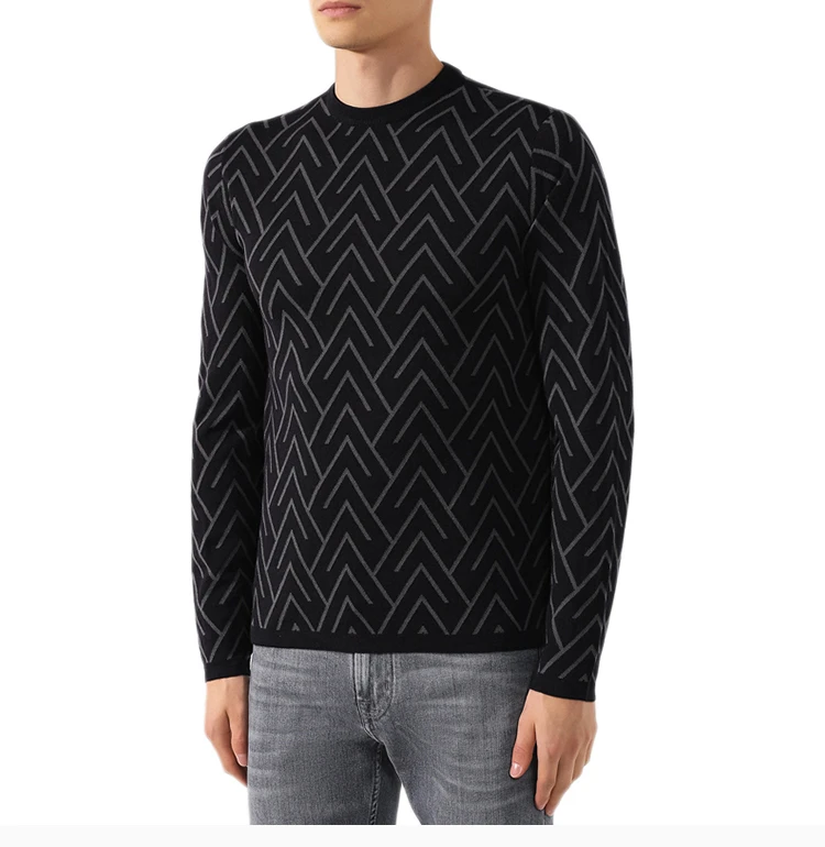 商品Emporio Armani|Emporio Armani 安普里奥 阿玛尼 男士深蓝色毛衣 6G1MT1-MTXZ-F925,价格¥1476,第5张图片详细描述