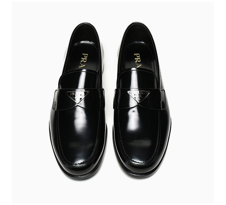 商品Prada|Prada 普拉达 男士黑色皮革乐福鞋 2DB180-P39-F0002,价格¥4526,第9张图片详细描述