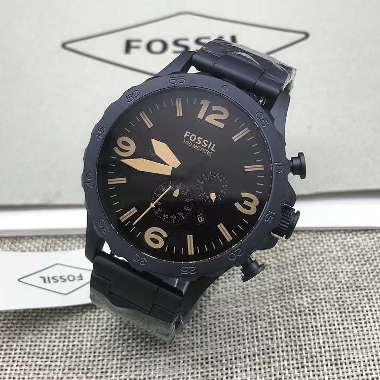 商品[国内直发] Fossil|FOSSIL手表皮带三眼计时石英大男表JR1487JR1354JR1504JR1401包邮,价格¥608,第12张图片详细描述