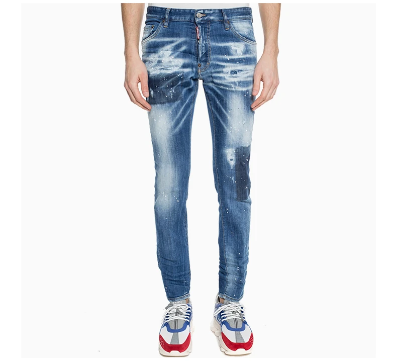 商品DSQUARED2|DSQUARED2 蓝色男士牛仔裤 S71LB0604-S30342-470,价格¥2730,第7张图片详细描述