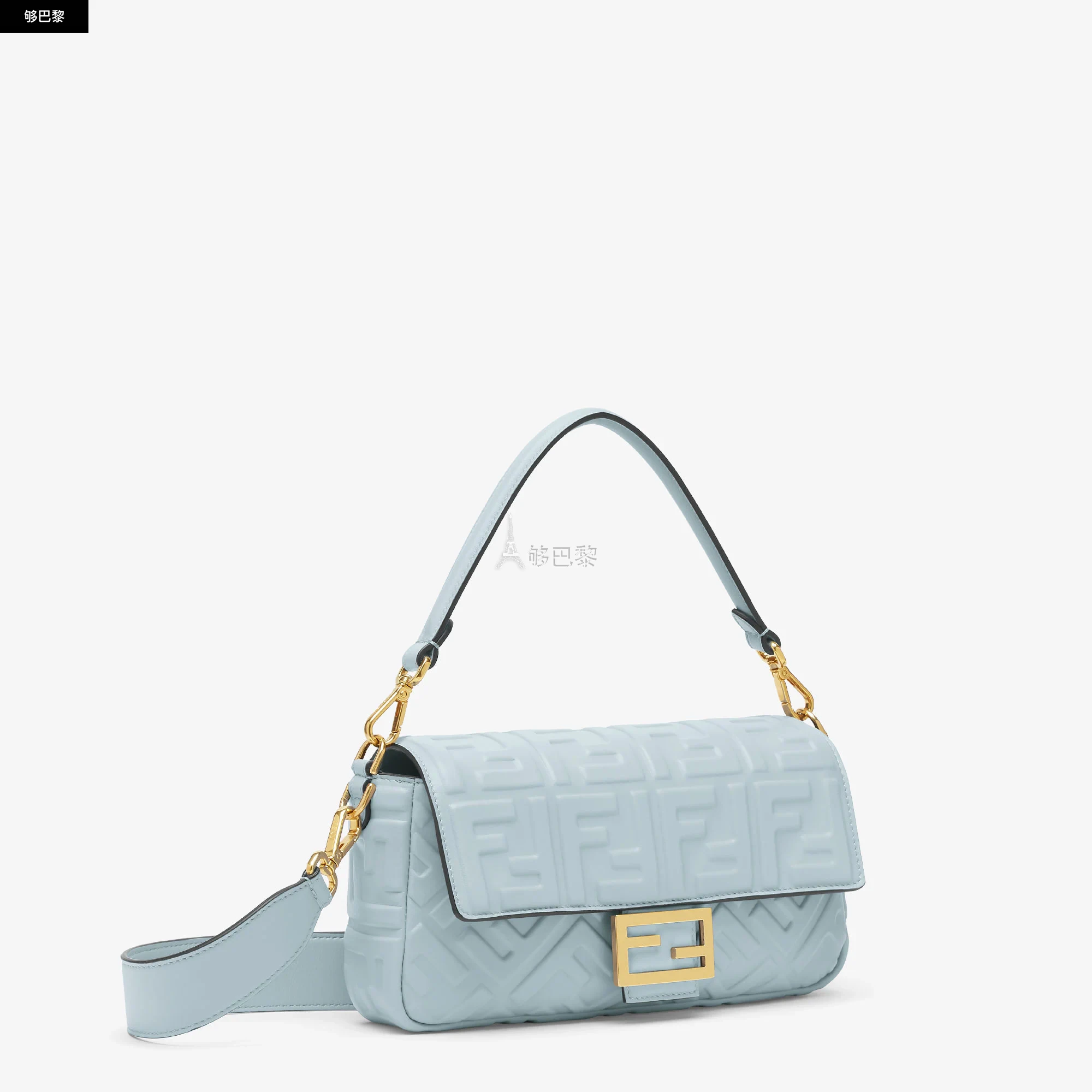 商品Fendi|【预售】 芬迪 25春夏 女士 单肩包 Baguette 8BR600AT57F1NQ8 ,价格¥26683,第4张图片详细描述