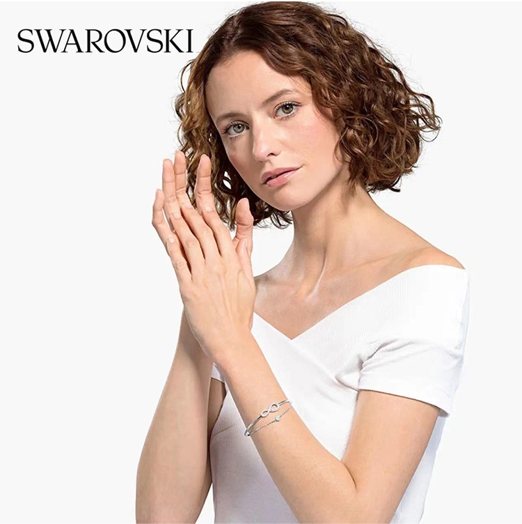 商品Swarovski|SWAROVSKI 施华洛世奇 手镯 镀白金色 5520584  送女友 ,价格¥509,第2张图片详细描述