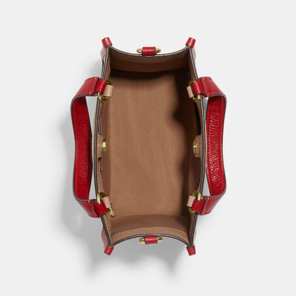 商品[国内直发] Coach|蔻驰女士 经典标志印花托特包小号手提单肩斜挎包CF404 IMOT4,价格¥972,第9张图片详细描述