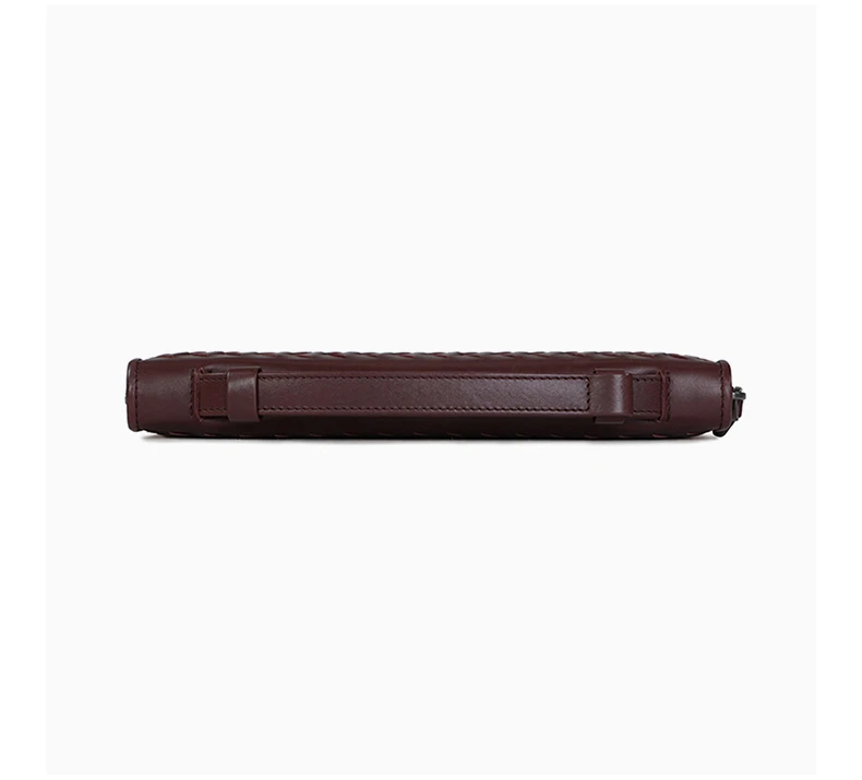 商品[国内直发] Bottega Veneta|BOTTEGA VENETA 男士红褐色编织皮革拉链长款钱包 169730-V4651-5023,价格¥2939,第7张图片详细描述