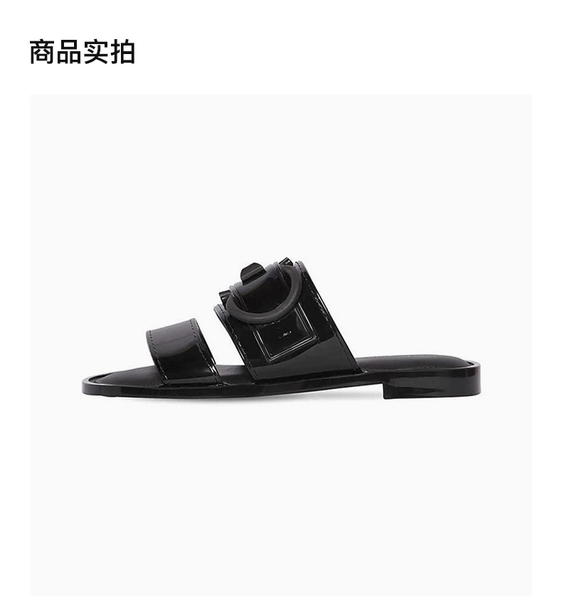 商品Salvatore Ferragamo|SALVATORE FERRAGAMO 黑色女士平底凉鞋 0726355,价格¥2202,第4张图片详细描述