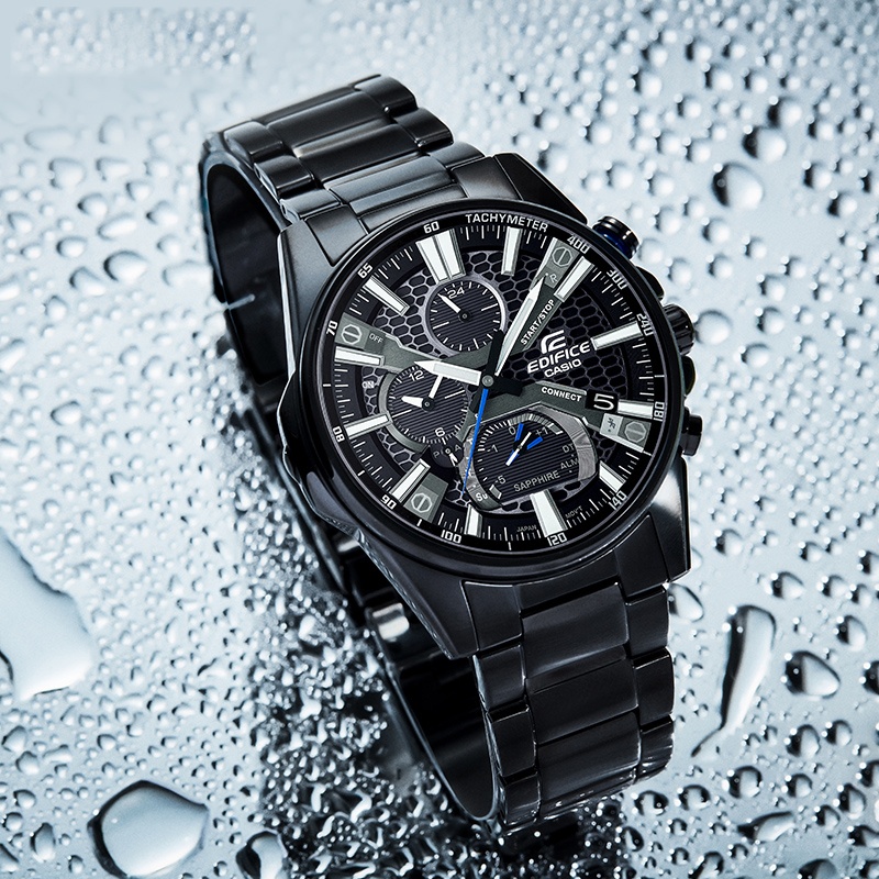 商品[国内直发] Casio|卡西欧手表EDIFICE薄款太阳能系列  人造蓝宝石玻璃镜面  蓝牙连接功能,价格¥2803,第5张图片详细描述