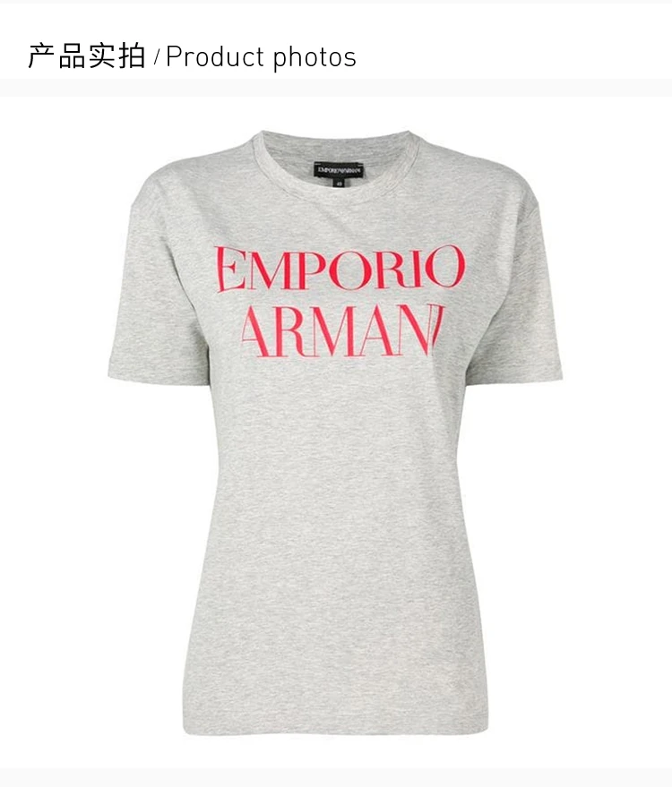 商品Emporio Armani|Emporio Armani 安普里奥 阿玛尼 女士短袖 3G2T69-J07Z-0616,价格¥414,第4张图片详细描述