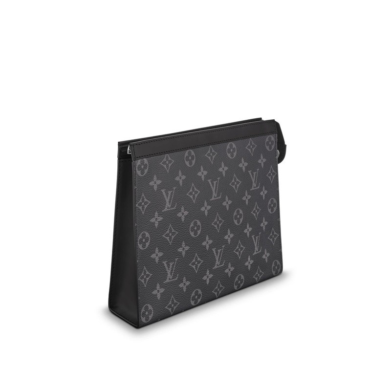 商品Louis Vuitton|【现货】路易威登 爆款男士黑色老花帆布手拿包 M61692,价格¥7071,第4张图片详细描述