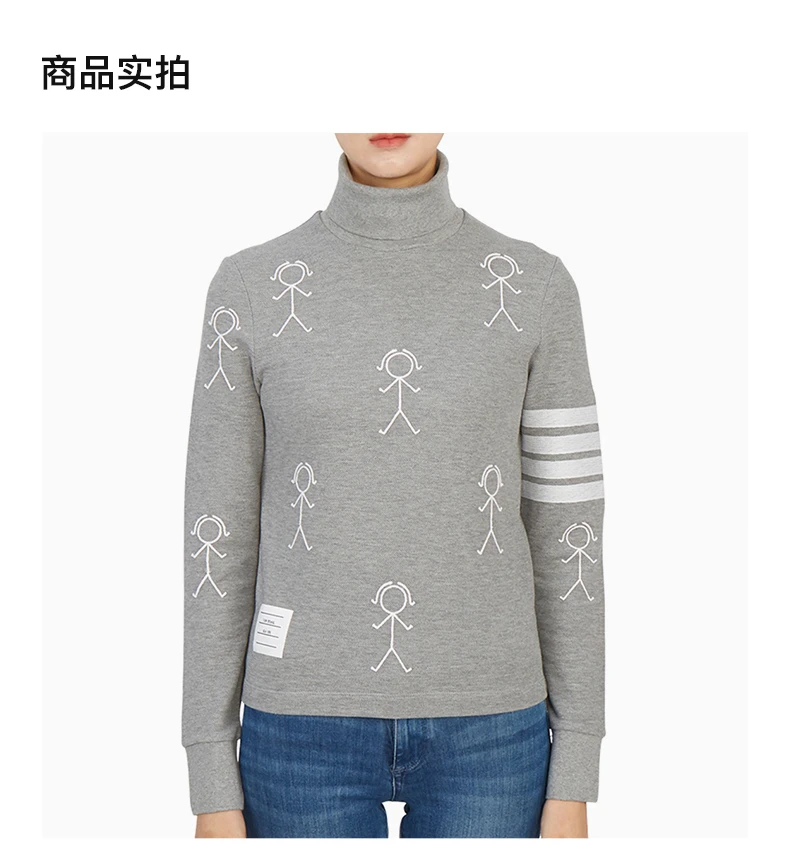 商品Thom Browne|THOM BROWNE 浅灰色女士卫衣/帽衫 FJS098E-00050-055,价格¥2018,第4张图片详细描述