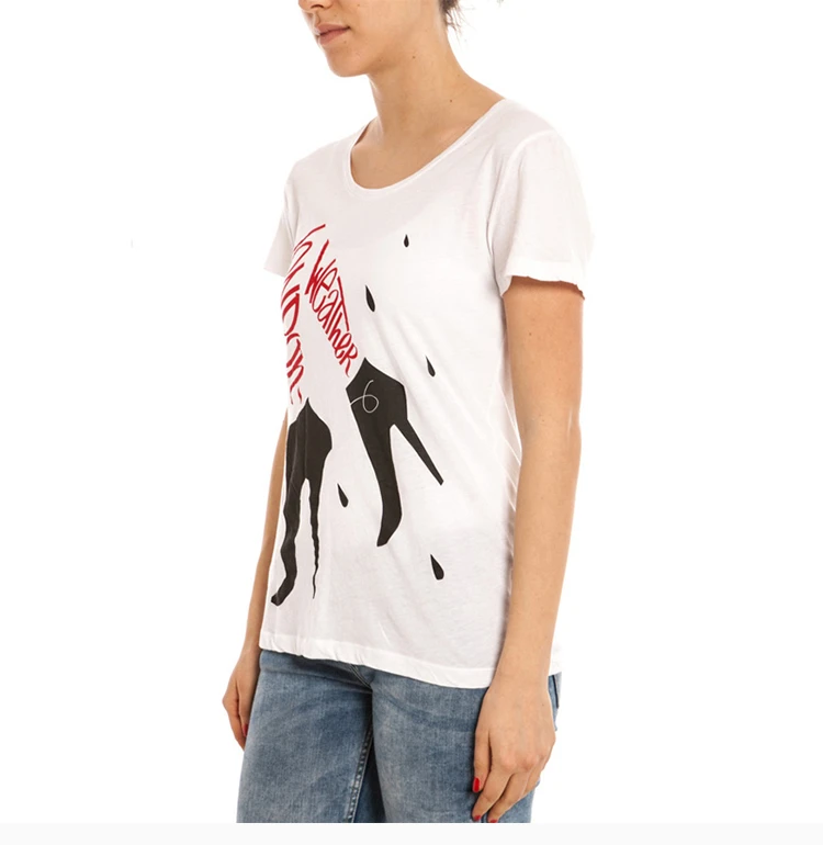 商品[国内直发] Burberry|BURBERRY 白色女士T恤 3965845,价格¥1461,第6张图片详细描述