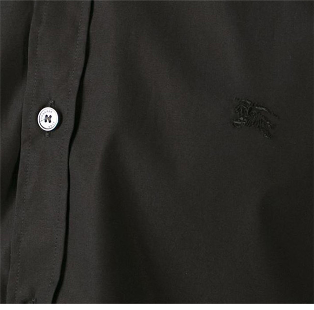 商品Burberry|Burberry 博柏利 男士黑色棉质长袖衬衫 3991162,价格¥1087,第6张图片详细描述