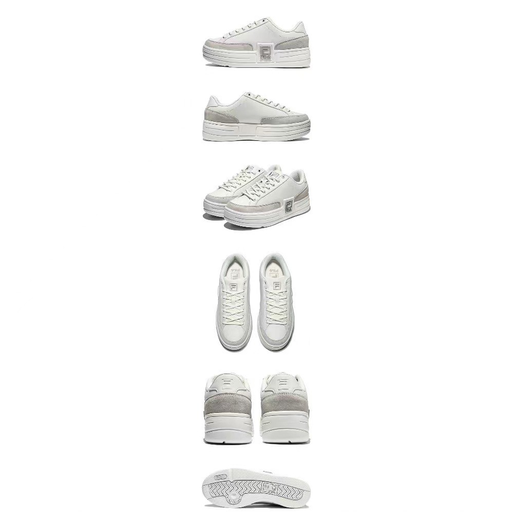 商品Fila|【享贝家】（预售款）FILA 斐乐 厚底低帮板鞋 男女同款 米白 韩版 1TM00622D920,价格¥282,第1张图片详细描述