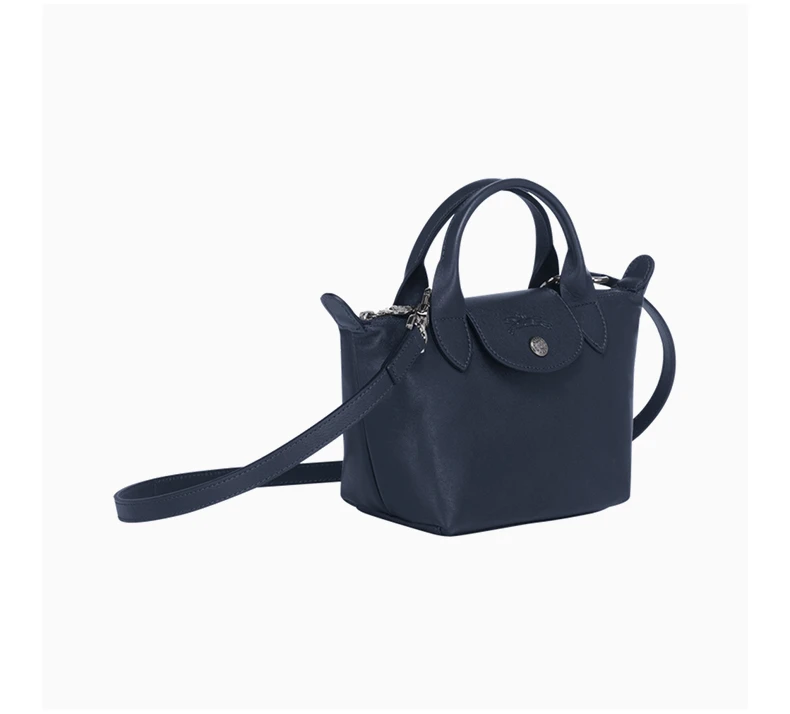 商品Longchamp|LONGCHAMP 女士海军蓝羊皮mini手提斜挎包 1500757556,价格¥1980,第5张图片详细描述
