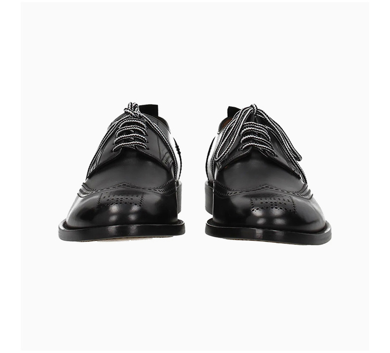 商品Givenchy|GIVENCHY 男士黑色皮革系带皮鞋 BH100PH05A-001,价格¥4605,第8张图片详细描述