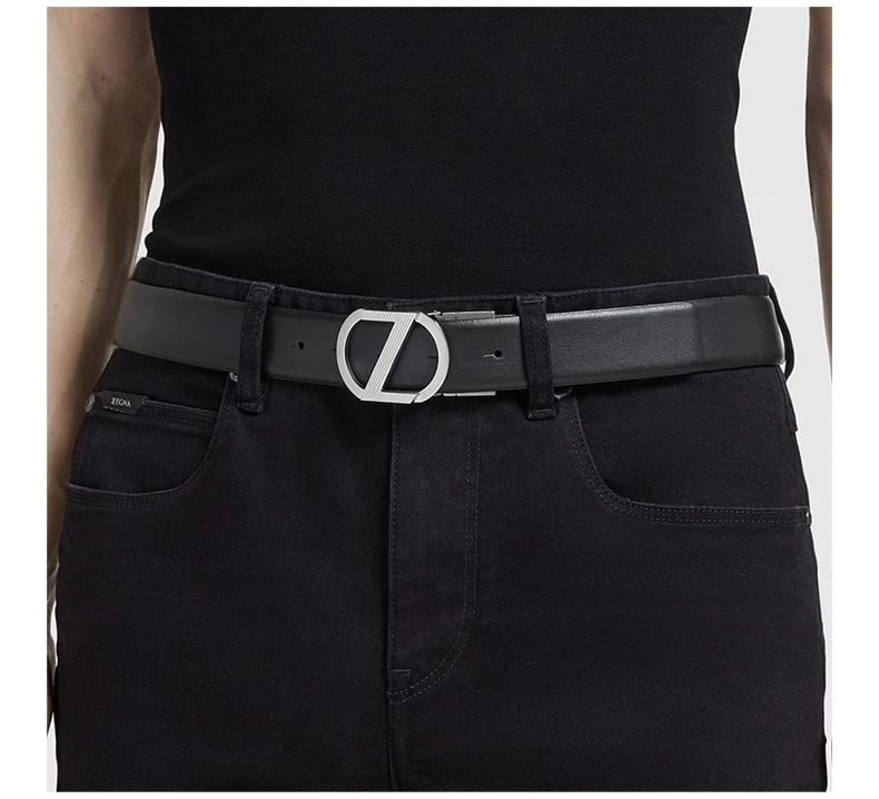商品[国内直发] Zegna|ZEGNA 黑色男士腰带 BRIA1A-104C-NVN,价格¥1622,第6张图片详细描述