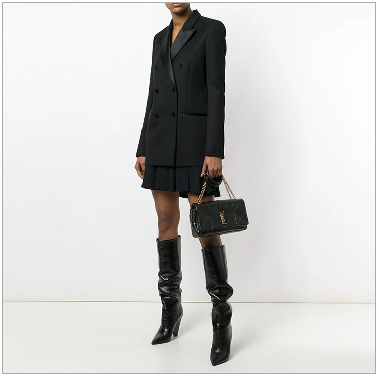 商品[国内直发] Yves Saint Laurent|YSL 圣罗兰 女士黑色羊皮单肩手提挎包 515821-COP67-1000,价格¥20544,第8张图片详细描述
