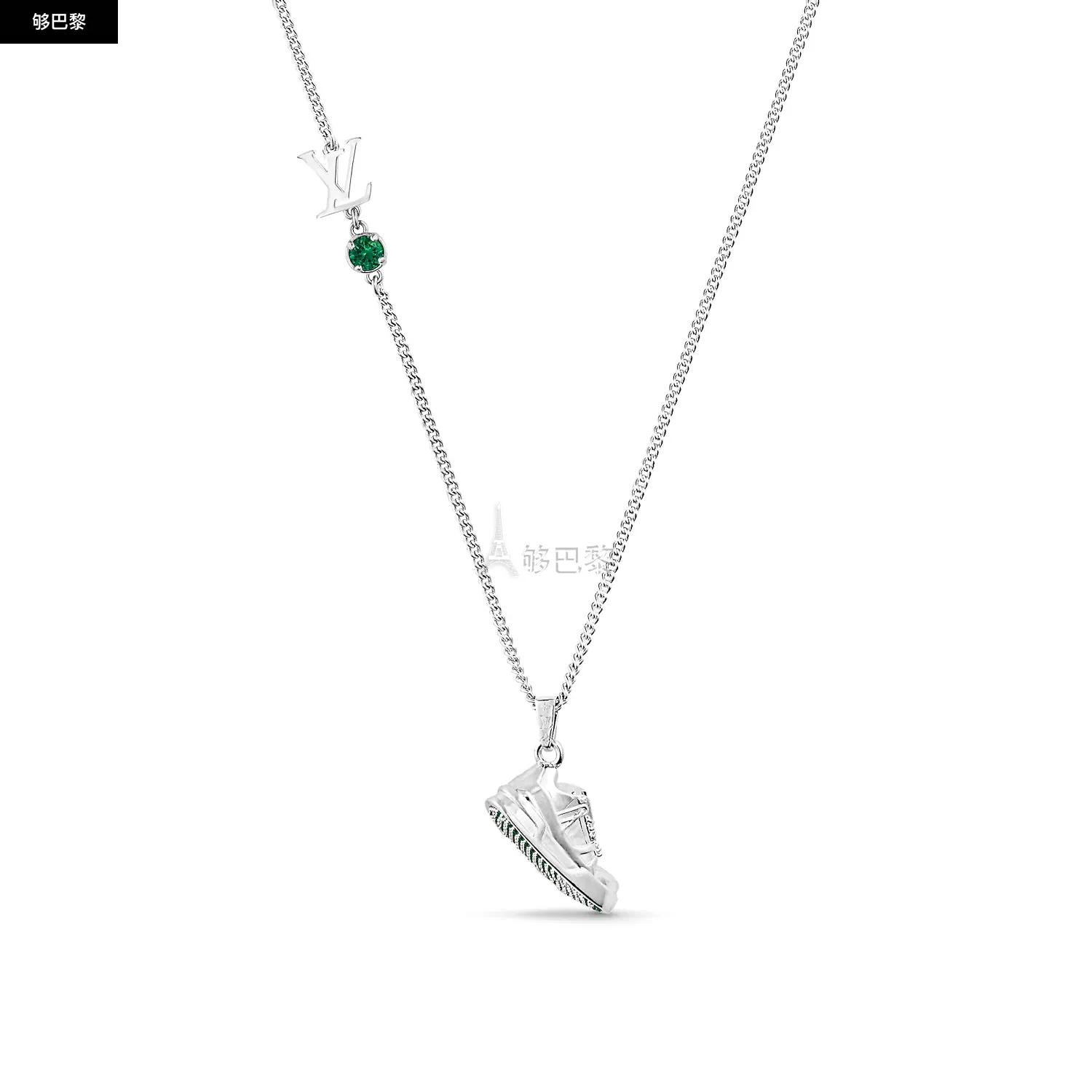 商品Louis Vuitton|【预售】 LV路易威登 25春夏 男士 吊坠 LV TRAINER STRASS 项链 M01388 ,价格¥7219,第3张图片详细描述